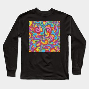 Hippie Love Mod Swirls Long Sleeve T-Shirt